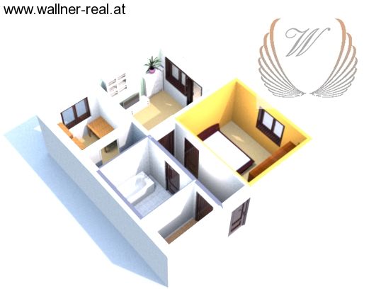 Schöne möblierte 2 Zimmer Wohnung mit Balkon